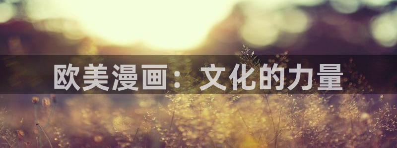 汗汗漫画：欧美漫画：文化的力量